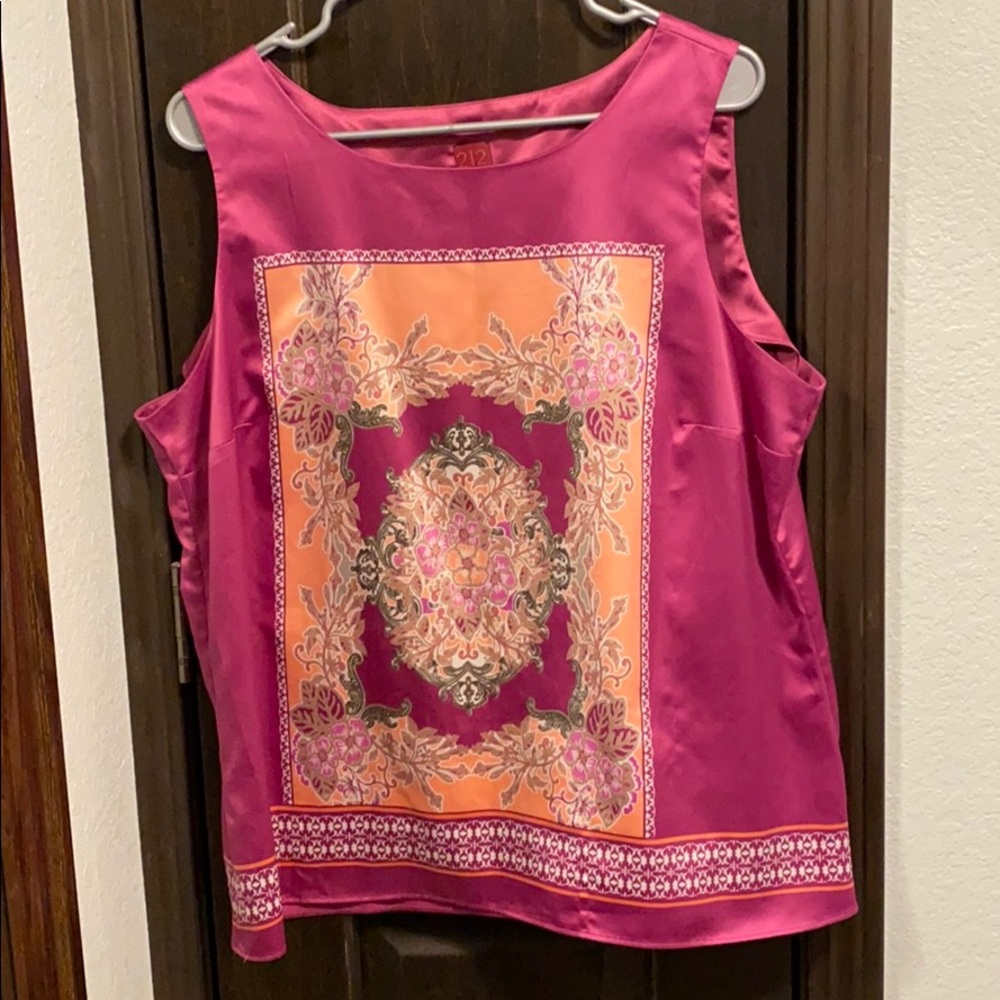 212 Collection- satin shell blouse